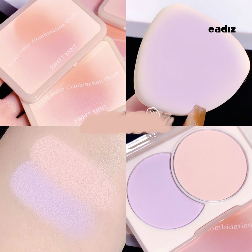 Bảng Phấn Má Hồng Hai Màu Lì Không Vón Cục Dễ Lên Màu Chuẩn CADI