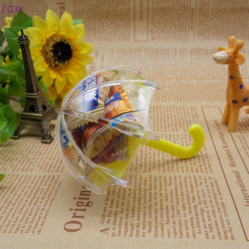 Hộp Đựng Kẹo Bằng Nhựa Hình Cây Dù Mini Trang Trí Tiệc Cưới / Sinh Nhật Mới