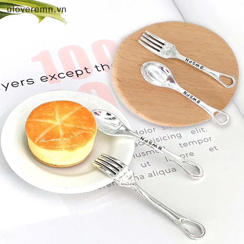 Uloveremn Set 4 Muỗng / Nĩa / Muỗng 1: 6 Trang Trí Nhà Búp Bê
