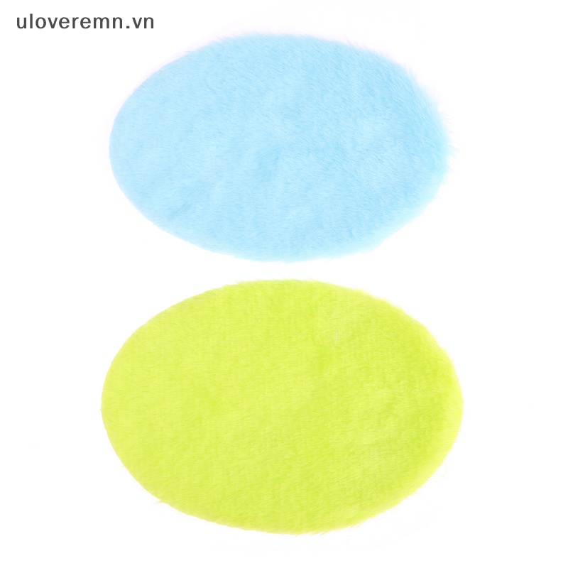 1 Thảm Lông Lót Sàn Hình Oval Trang Trí Nhà Búp Bê