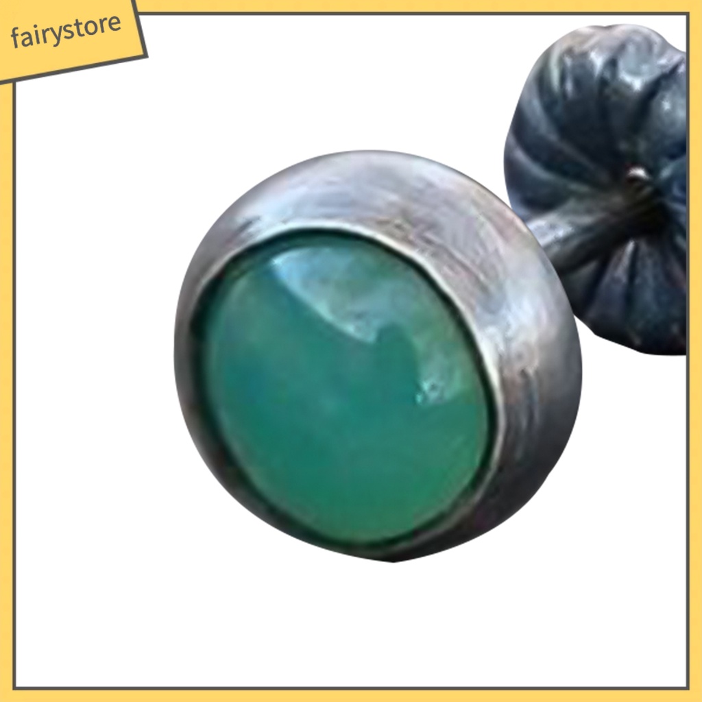 1 Đôi Bông Tai Hợp Kim Đính Ngọc Bích Giả Tinh Tế Cho Nữ