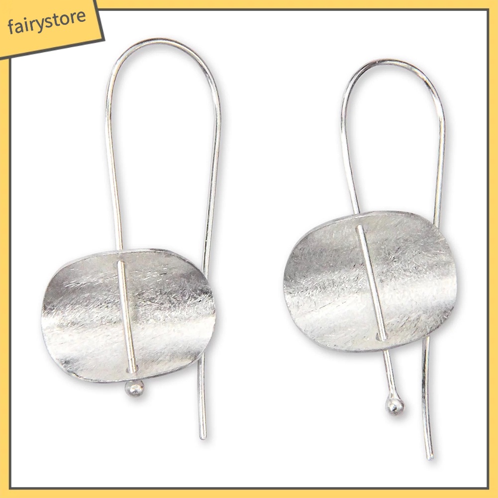 [FRO] Khuyên Tai Kim Loại Dạng Móc Lõm Tối Giản Sáng Tạo Cho Nữ