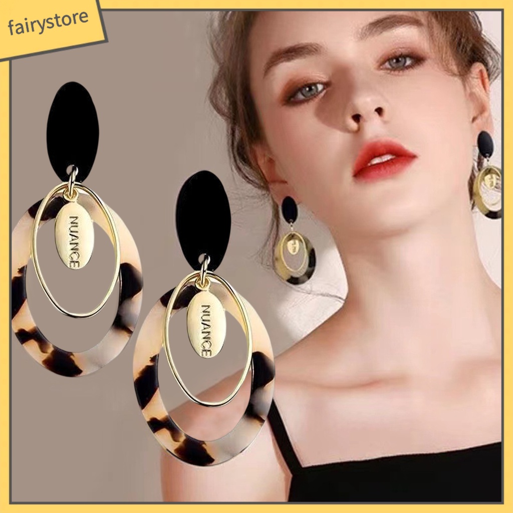 1 Đôi Bông Tai Hình Báo Đốm Lớn Nhiều Lớp Thời Trang Dành Cho Nữ