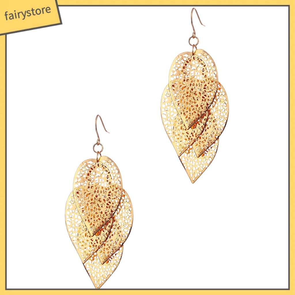 1 Đôi Bông Tai Tua Rua Mạ Điện Thời Trang Nữ Tính