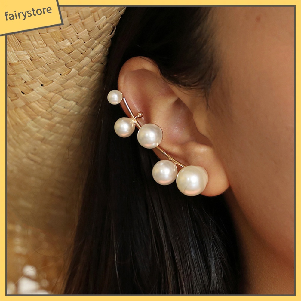 Bông Tai Đính Ngọc Trai Giả Thời Trang Dành Cho Nữ