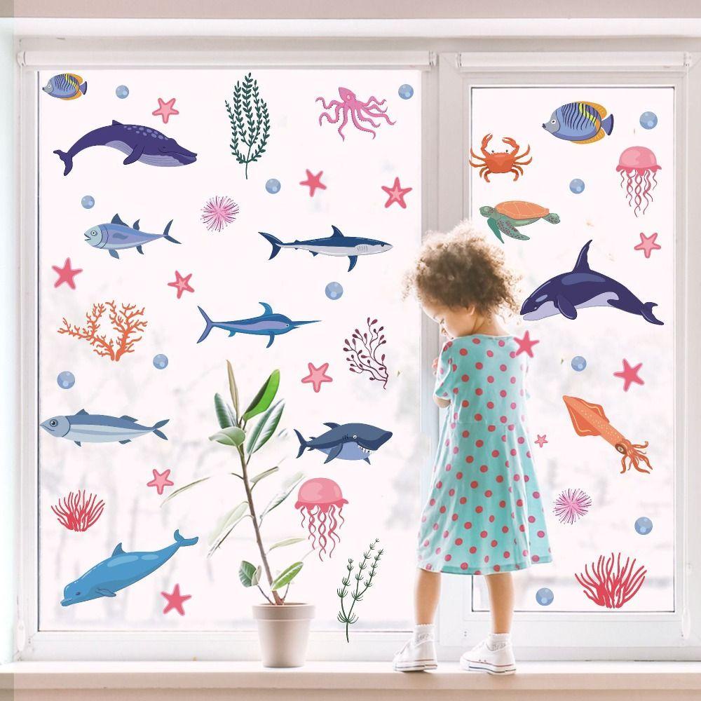 Miếng Dán Tĩnh Điện 1 Hình Bạch Tuộc / Rùa Trang Trí Nhà Cửa