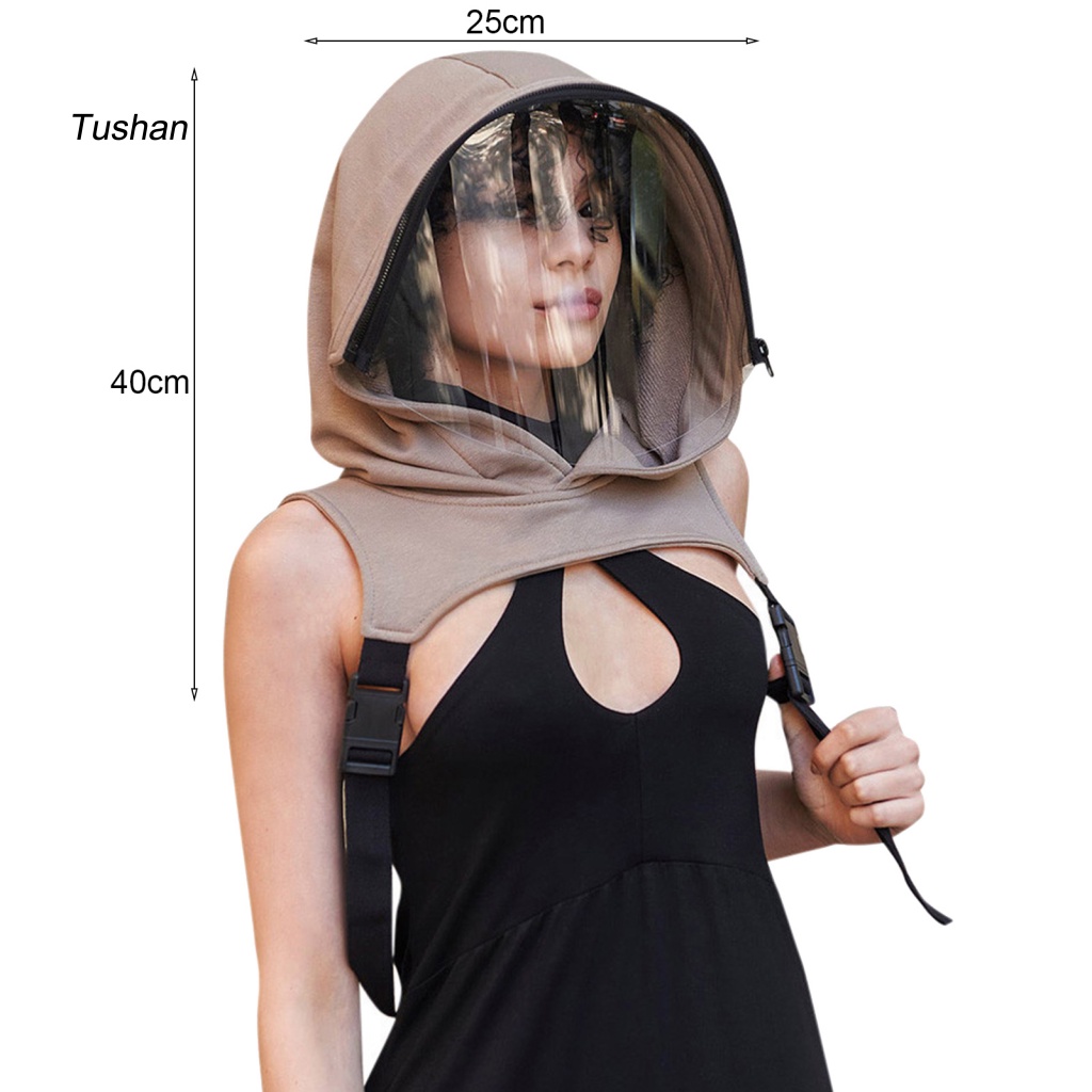 Tấm Che Mặt Có Khóa Kéo Có Thể Tháo Rời Tiện Dụng