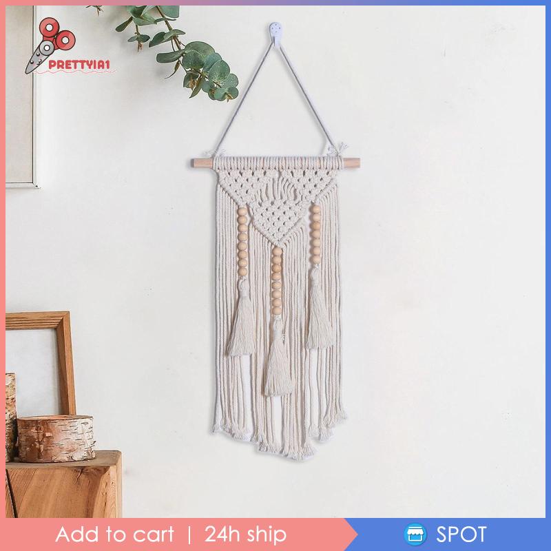 Dây Treo Tường Macrame Prettyia1 Trang Trí Phòng Khách / Tiệc Cưới Kiểu Boho