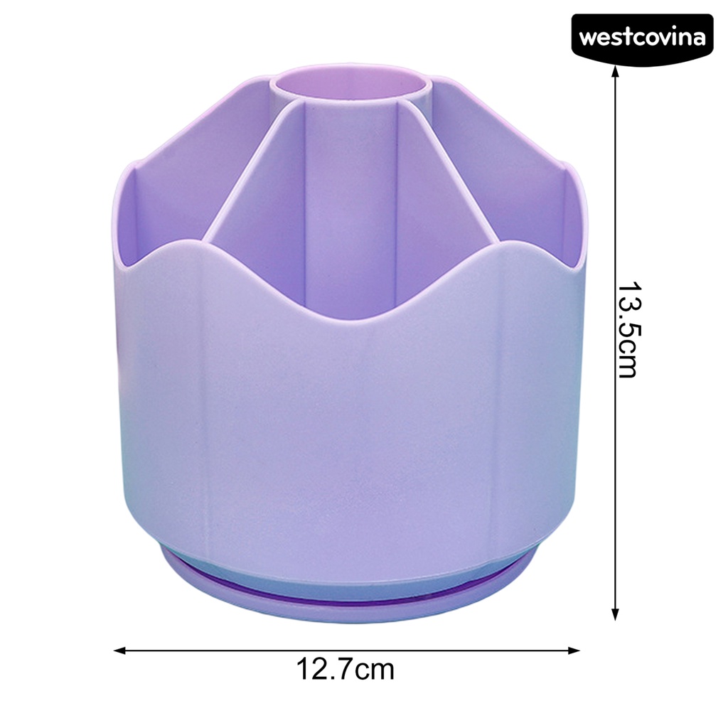 [WSTN]✎Giá Đỡ Bút Bằng Nhựa 6 Ngăn Xoay 360 Độ Đa Năng Tiện Dụng Cho Gia Đình