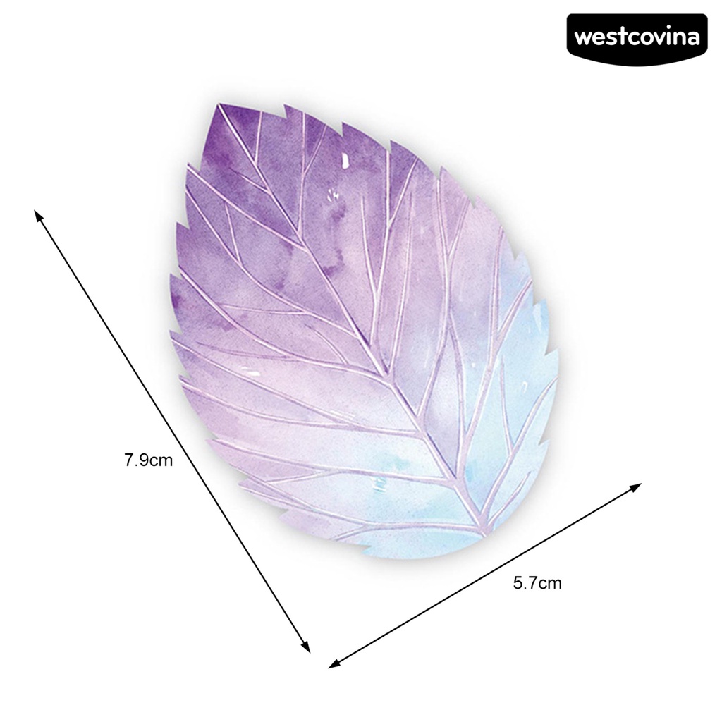 [WSTN]✎Giấy Ghi Chú Tự Dính Hình Lá Phong Trong Suốt