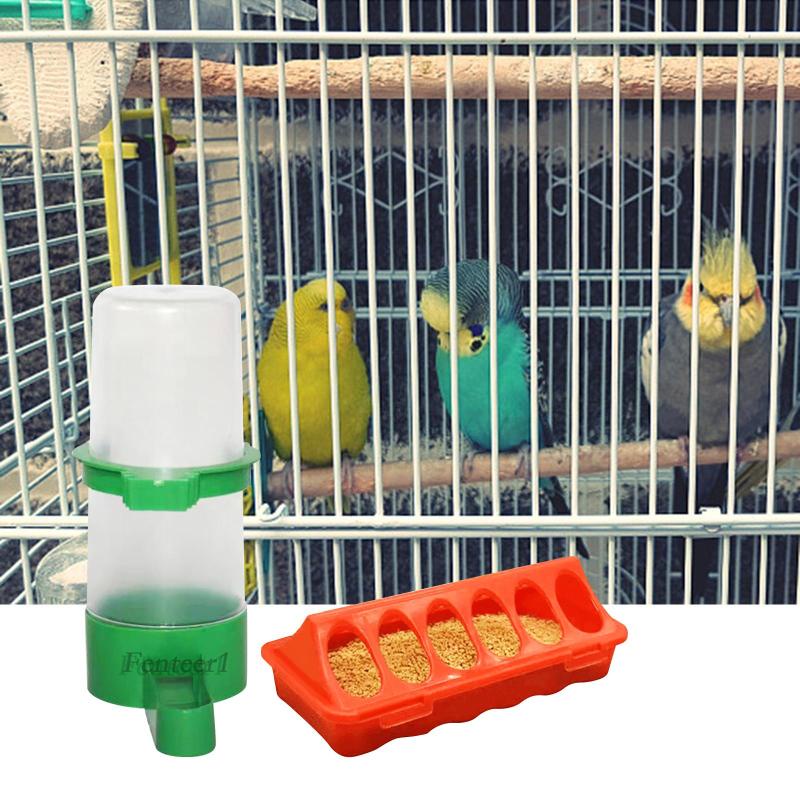 [Fenteer1] Bộ Dụng Cụ Đựng Thức Ăn Nước Uống Treo Lồng Cho Thỏ Động Vật Nhỏ