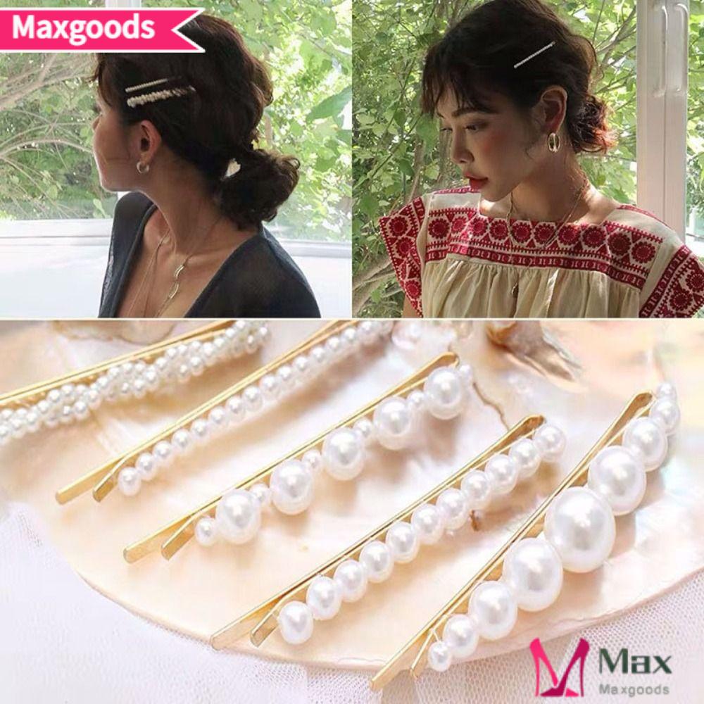 MAXG Kẹp TóC PhốI HạT NgọC Trai Giả ThờI Trang Cho Nữ