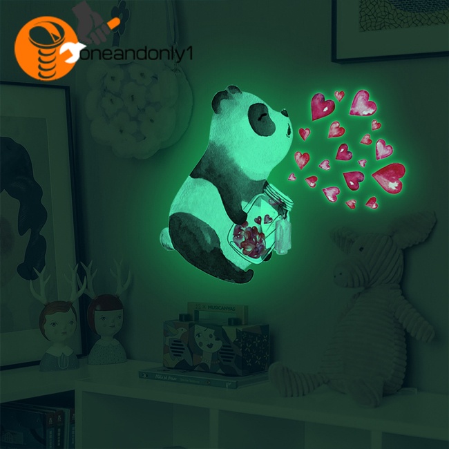 Nhãn Dán Tường Họa Tiết Gấu Trúc Vẽ Tay Phong Cách Trung Hoa Trang Trí Phòng Khách / Phòng Ngủ