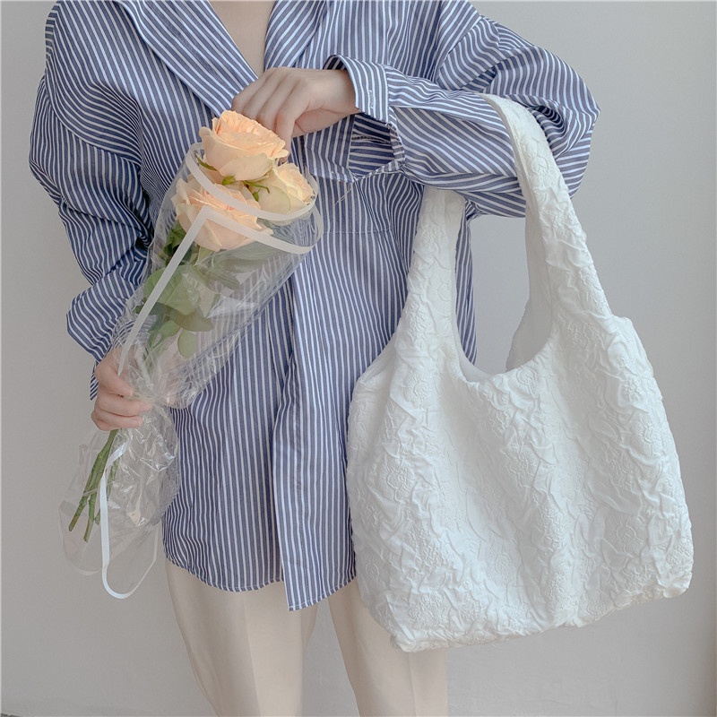 Túi đeo dưới cánh tay Bằng cotton Phong Cách Hàn Quốc 2023 Mới