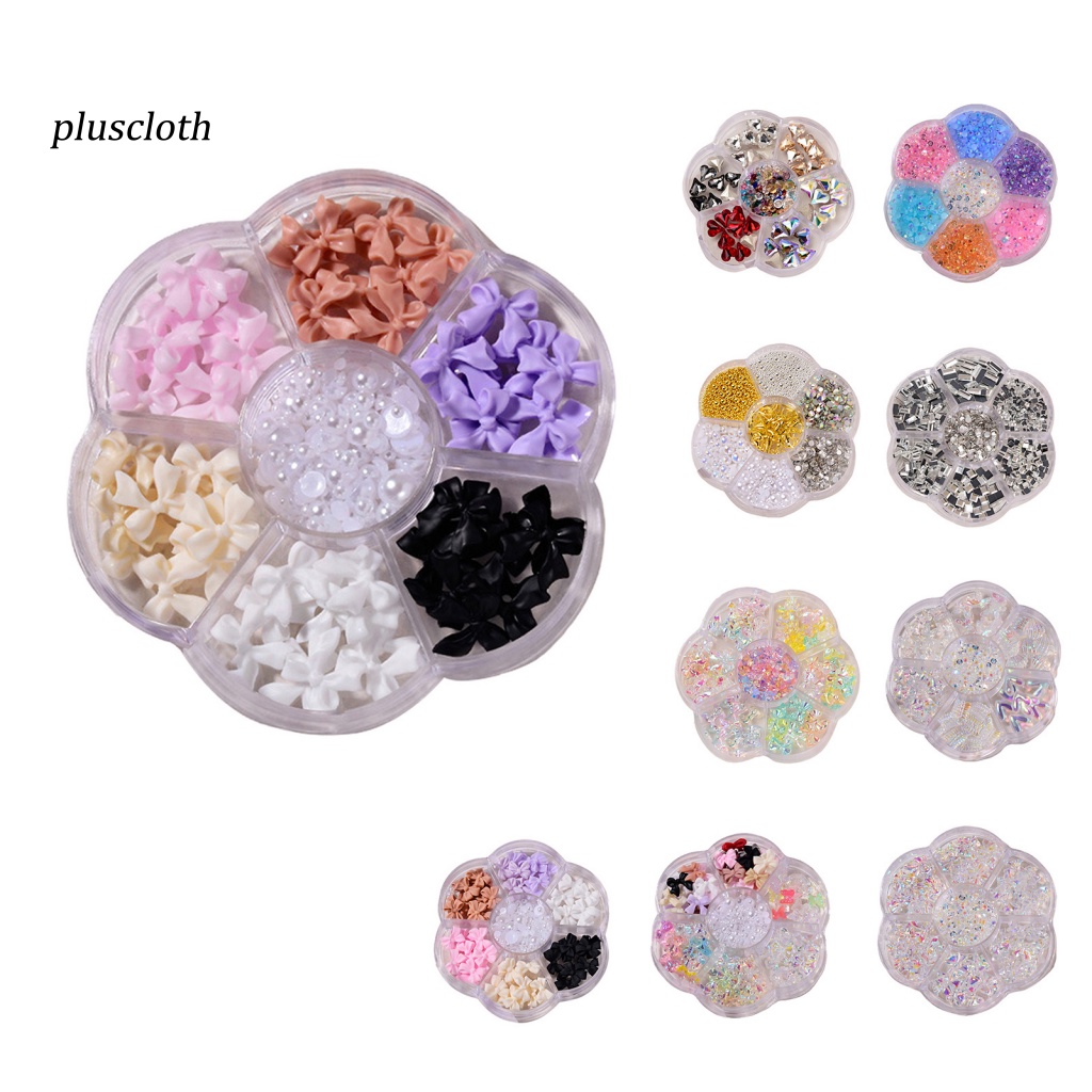 1 Hộp Hạt Nhựa 3D Đính Móng Tay Trang Trí Nghệ Thuật Dễ Thương