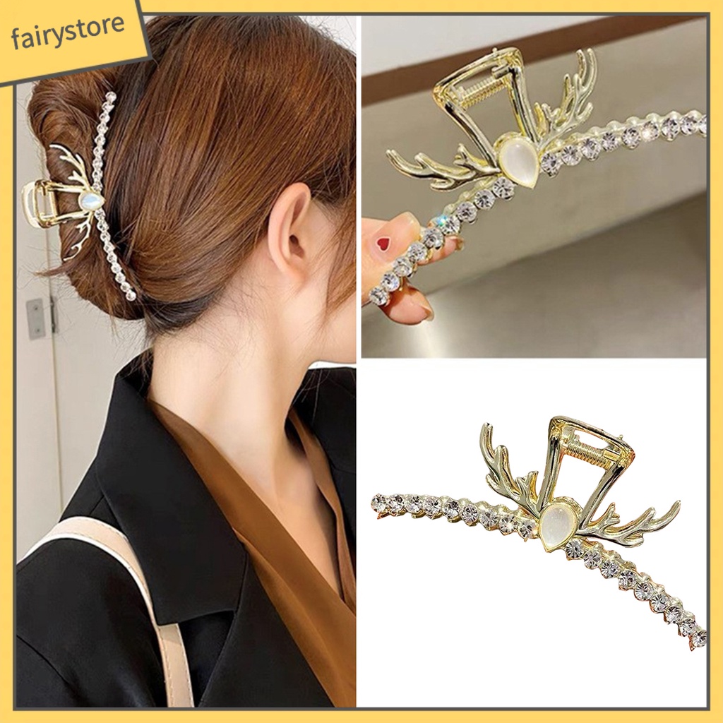 Kẹp Tóc Càng Cua Đính Đá &amp; Ngọc Trai Giả Hình Đuôi Cá