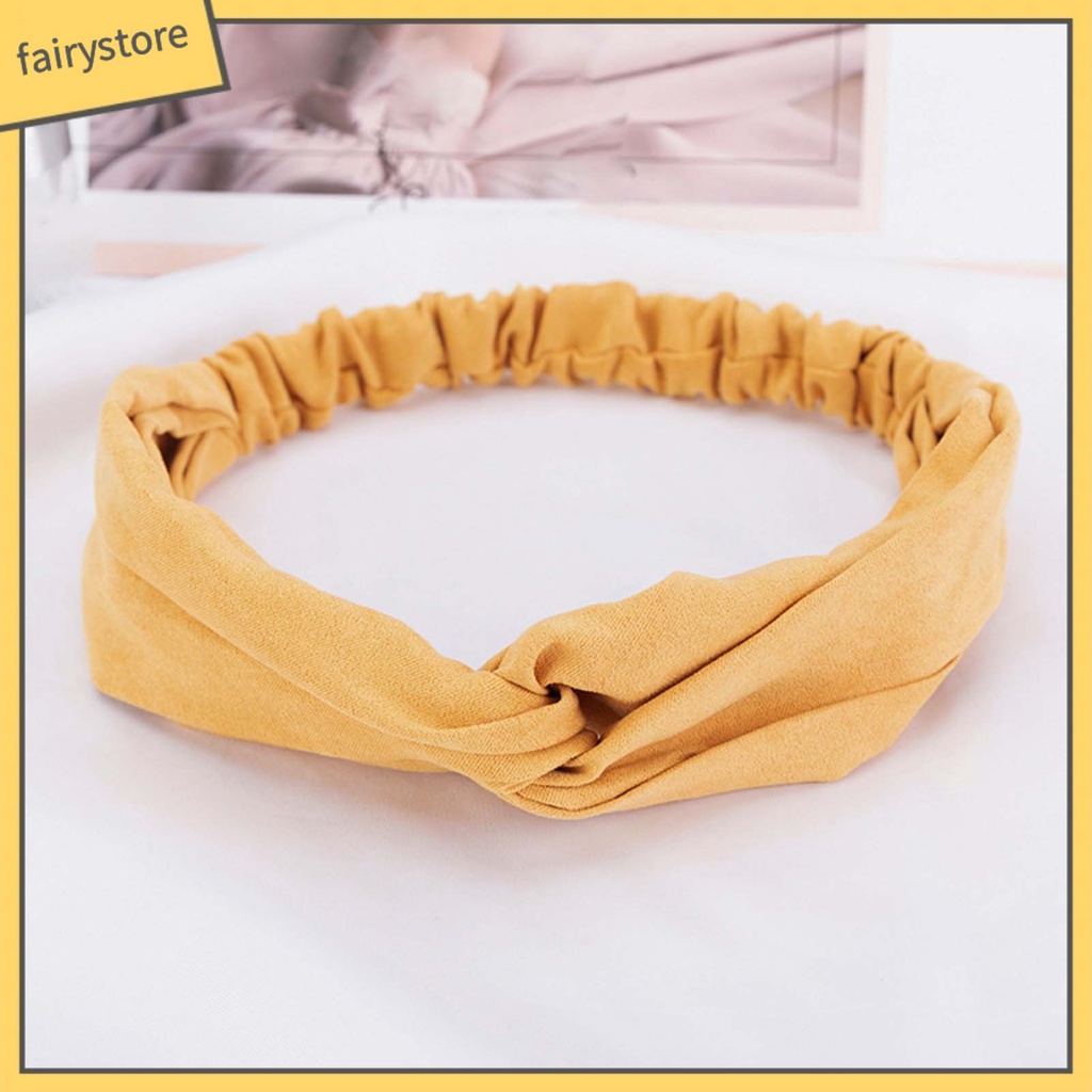 Băng Đô Cài Tóc Bằng Da Lộn Màu Trơn Co Giãn Tốt Tiện Dụng Cho Spa