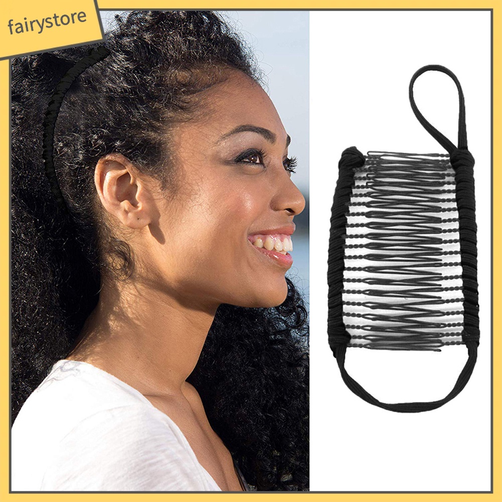 Giá Đỡ Lược Kẹp Tóc Hình Quả Chuối Chống Trượt Có Thể Kéo Dài Cho Nữ