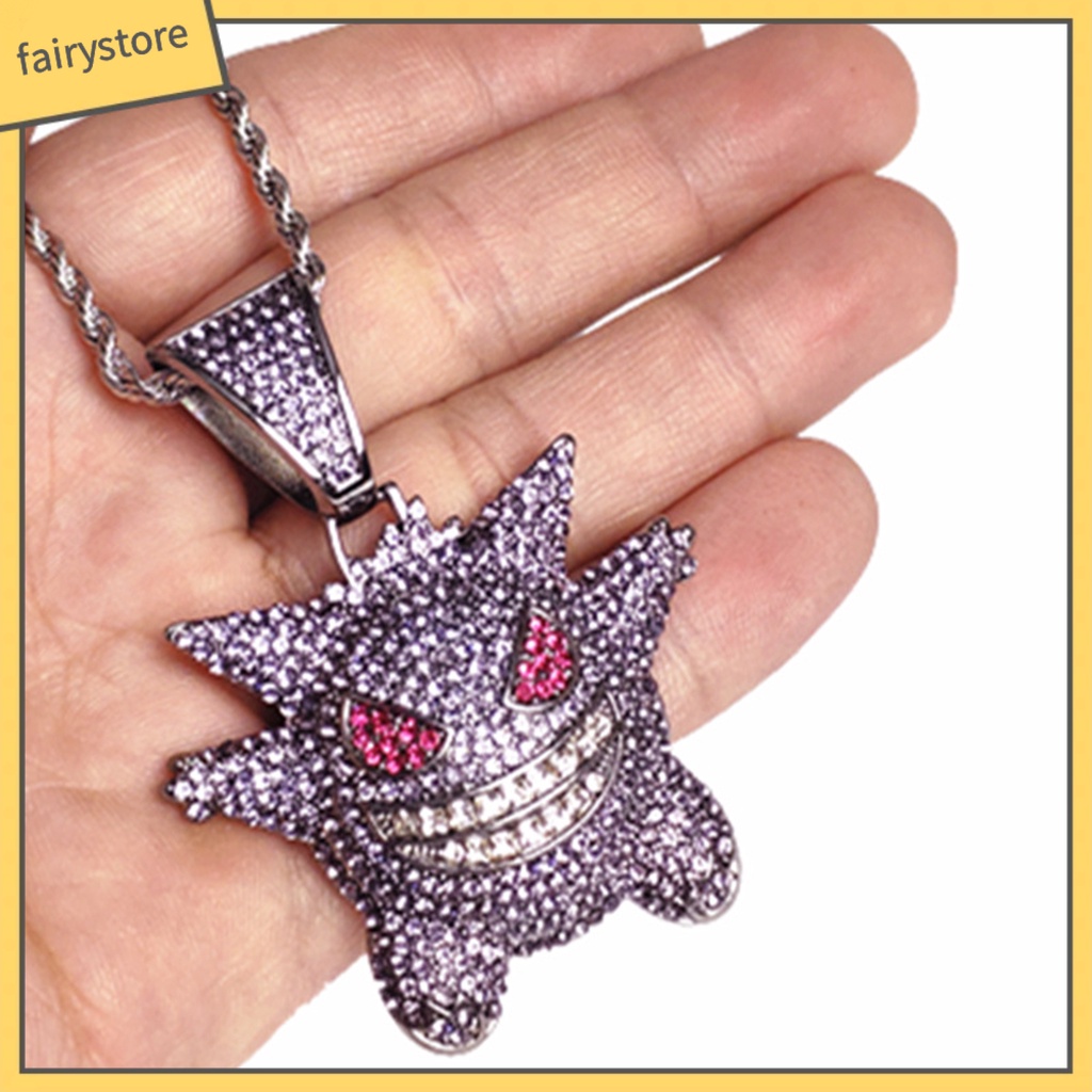 Vòng cổ Mặt Hình Ma Elf Hoạt Hình Đính Đá Cho Nữ