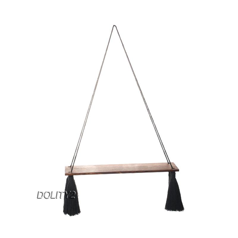 [Dolity2] Kệ Gỗ Dệt Treo Tường Trang Trí Phòng Ngủ Phong Cách Boho