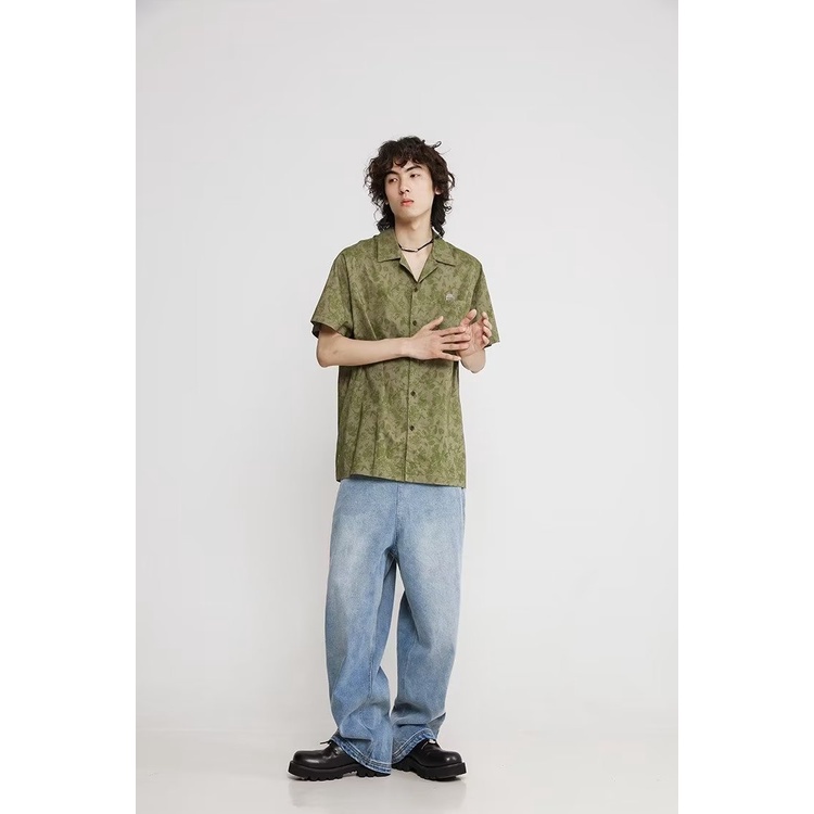 Áo Sơ Mi Ngắn Tay In Họa Tiết Sáng Tạo Theo Phong Cách Mùa Hè Nhật Bản Dành Cho Nam