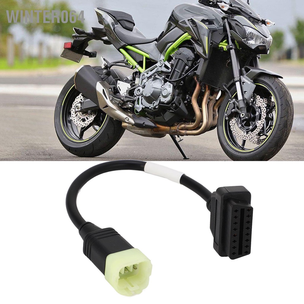 Winter064 6 Pin OBD2 Chẩn Đoán Cáp Ổn Định Truyền ABS Chống Lão Hóa Di Động Cho Z900 Z900RS ZX10R ZX14R