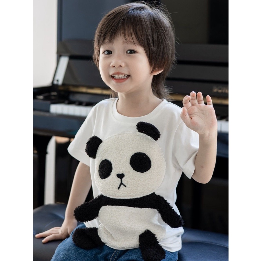 Áo Thun Tay Ngắn Họa Tiết Hoạt Hình Thời Trang Mùa Hè Cho Bé