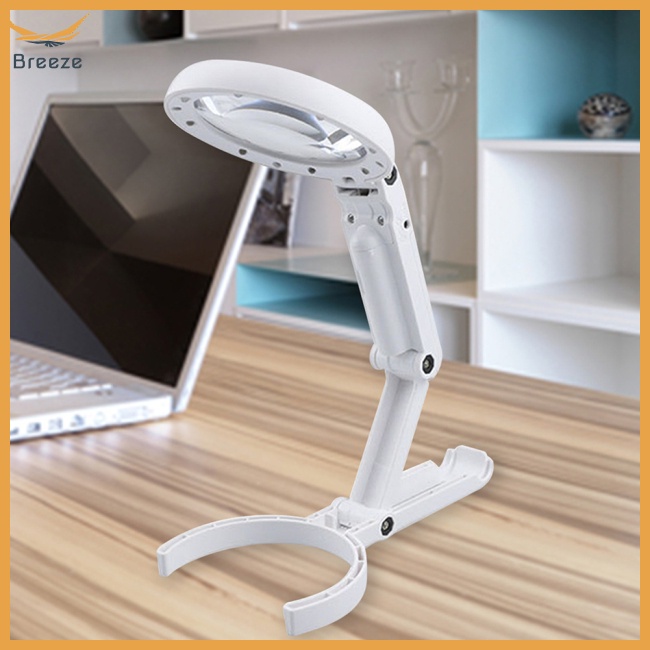 Kính Lúp 8 Bóng Led Có Thể Gấp Gọn Dùng Để Sửa Chữa Trang Sức