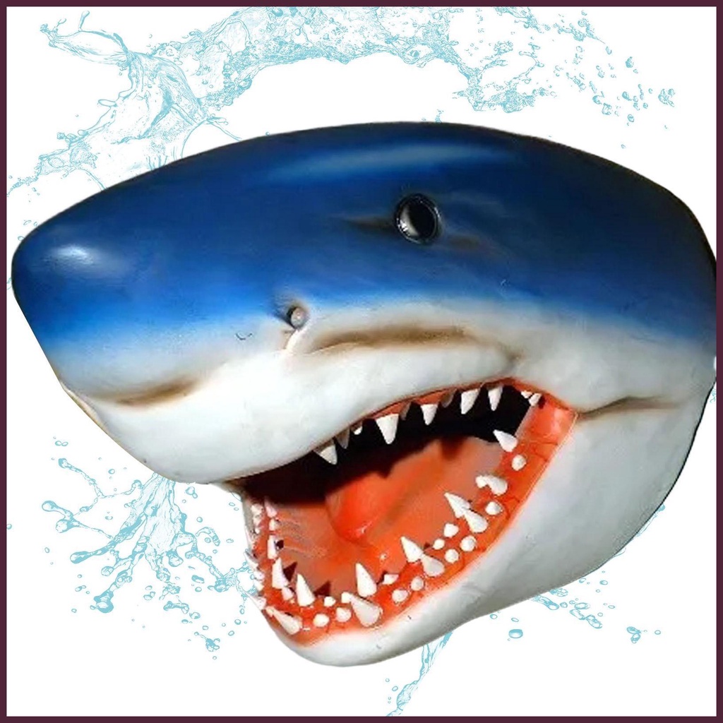 Mô Hình Cá Mập 3D Bằng Silicone Độc Đáo Trang Trí Sân Vườn