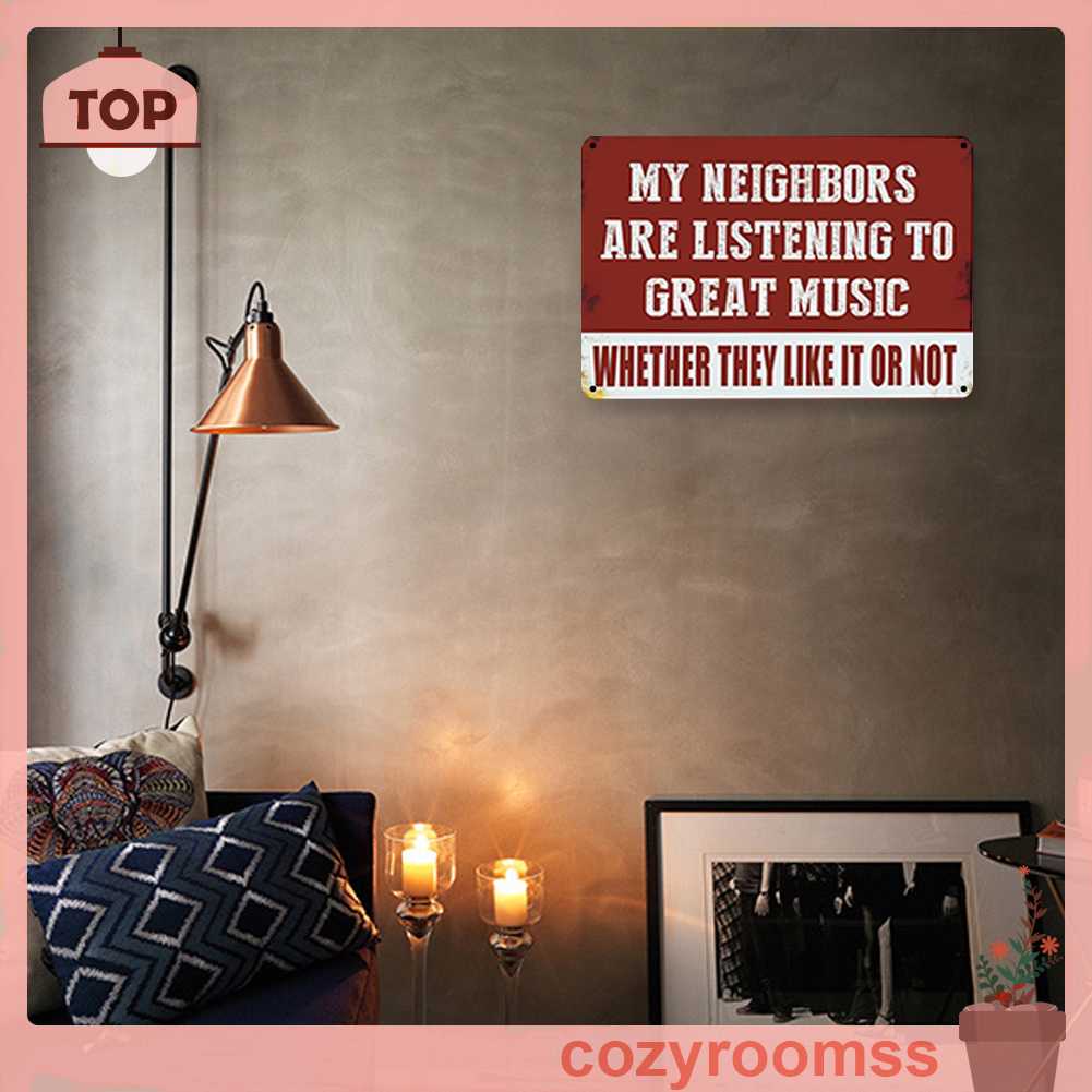 Bảng Kim Loại Chữ Nhật Treo Tường Trang Trí Phong Cách Vintage