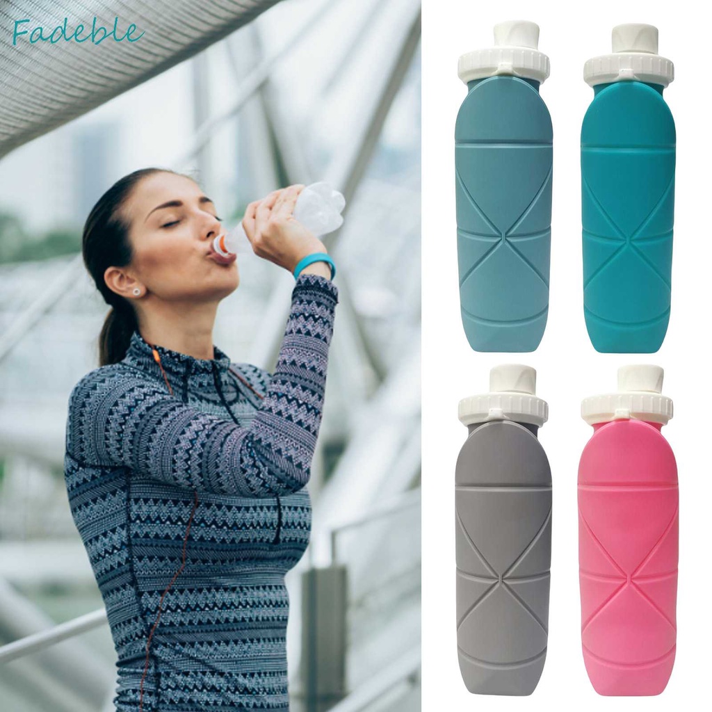 Bình Nước Thể Thao Bằng Silicone Có Thể Gấp Gọn Tiện Dụng