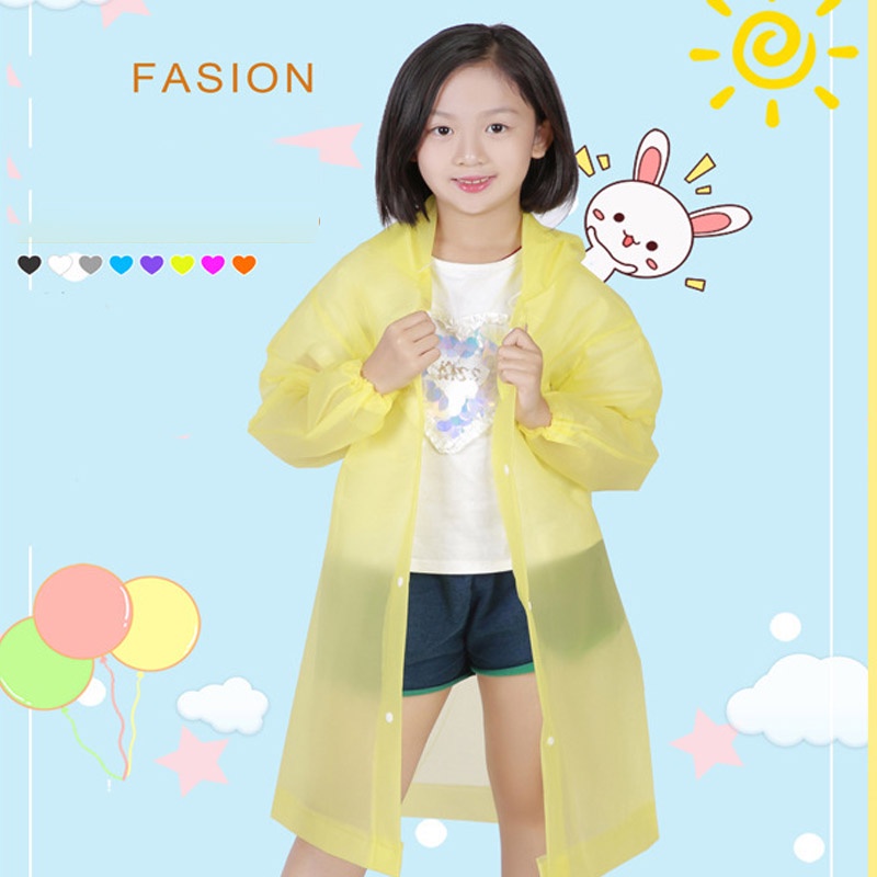 Deukio Áo Mưa Bằng EVA Dày Dặn Họa Tiết Hoạt Hình Dễ Thương Cho Bé