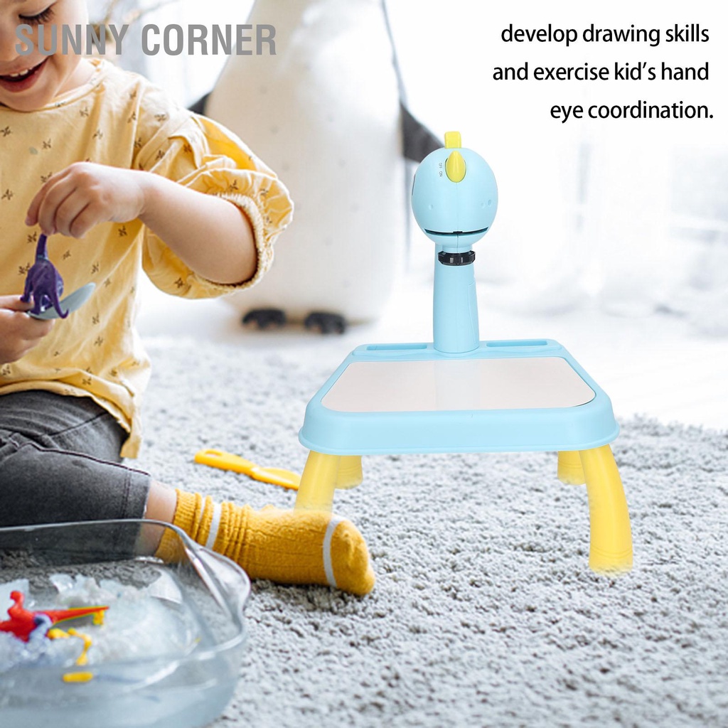 Sunny corner Bảng vẽ máy chiếu Thiết kế khủng long dễ thương Màu sắc tươi sáng Máy Sketcher thông minh có thể tháo rời dành cho giáo dục trẻ em