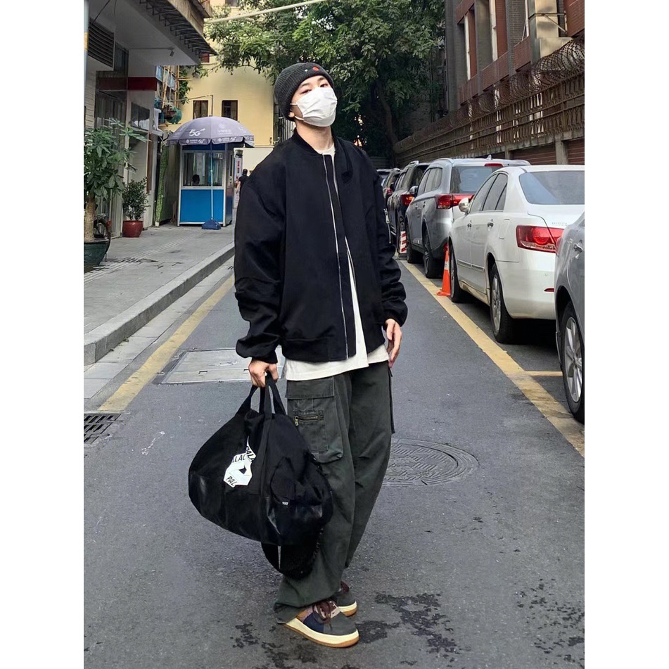 Áo Khoác Bomber Dáng Rộng Phong Cách Thời Trang Đường Phố Mỹ Hàng Mới 2023