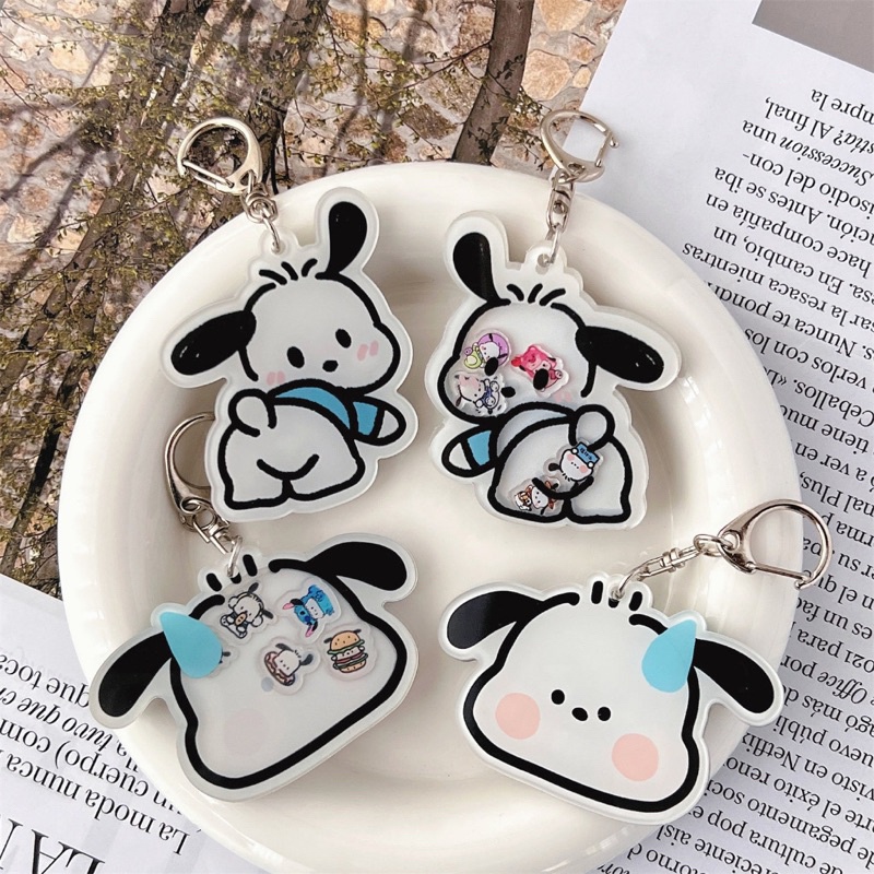 Ohaya pochacco Móc Khóa Acrylic Mặt Dây Hình Tai Nghe Lắc sinh động