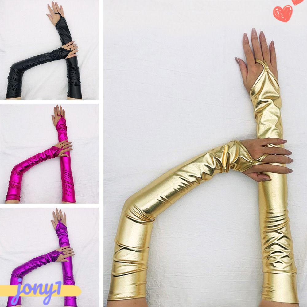 Găng Tay Da Pu Co Giãn Màu Trơn Dùng Hóa Trang Cho Nữ