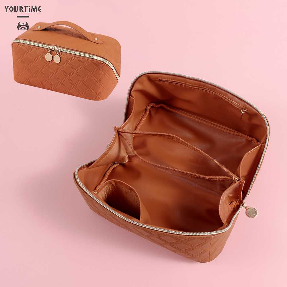 Túi Da PU Đựng Mỹ Phẩm Đa Năng Đính Kim Cương Cho Nữ