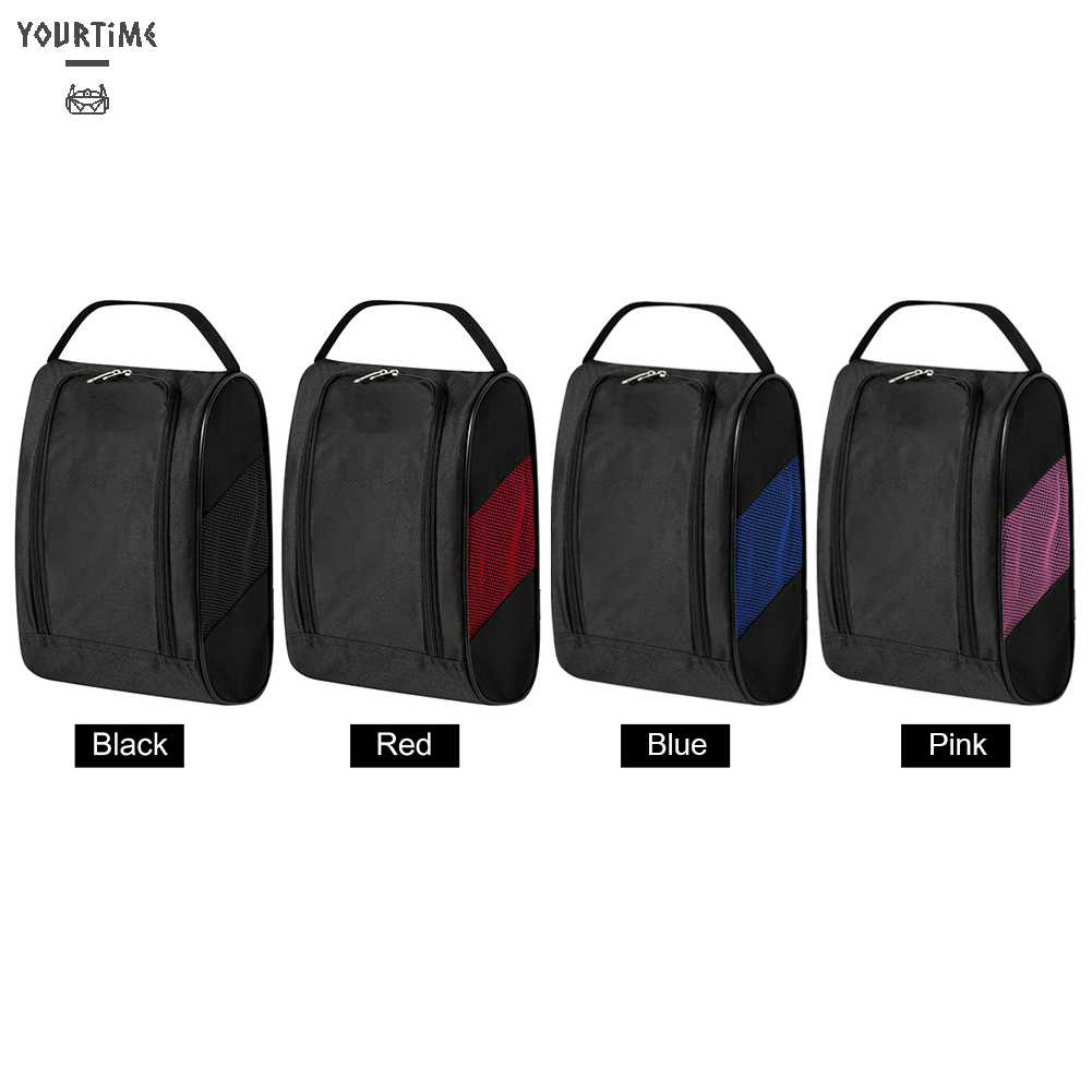 Túi Đựng Giày Chơi Golf Bằng Nylon Có Khóa Kéo Thoáng Khí Tiện Dụng