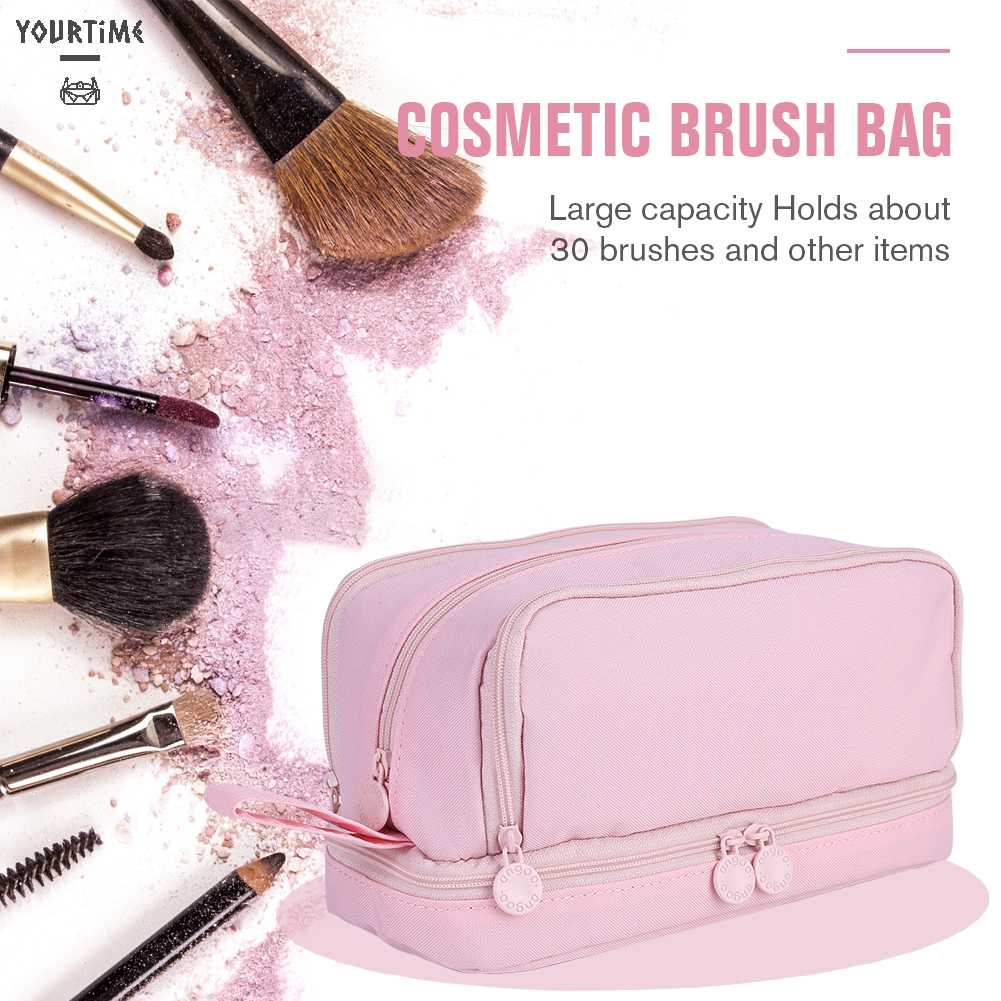 Túi Đựng Mỹ Phẩm Hai Lớp Có Móc Treo Tiện Lợi Dành Cho Nữ