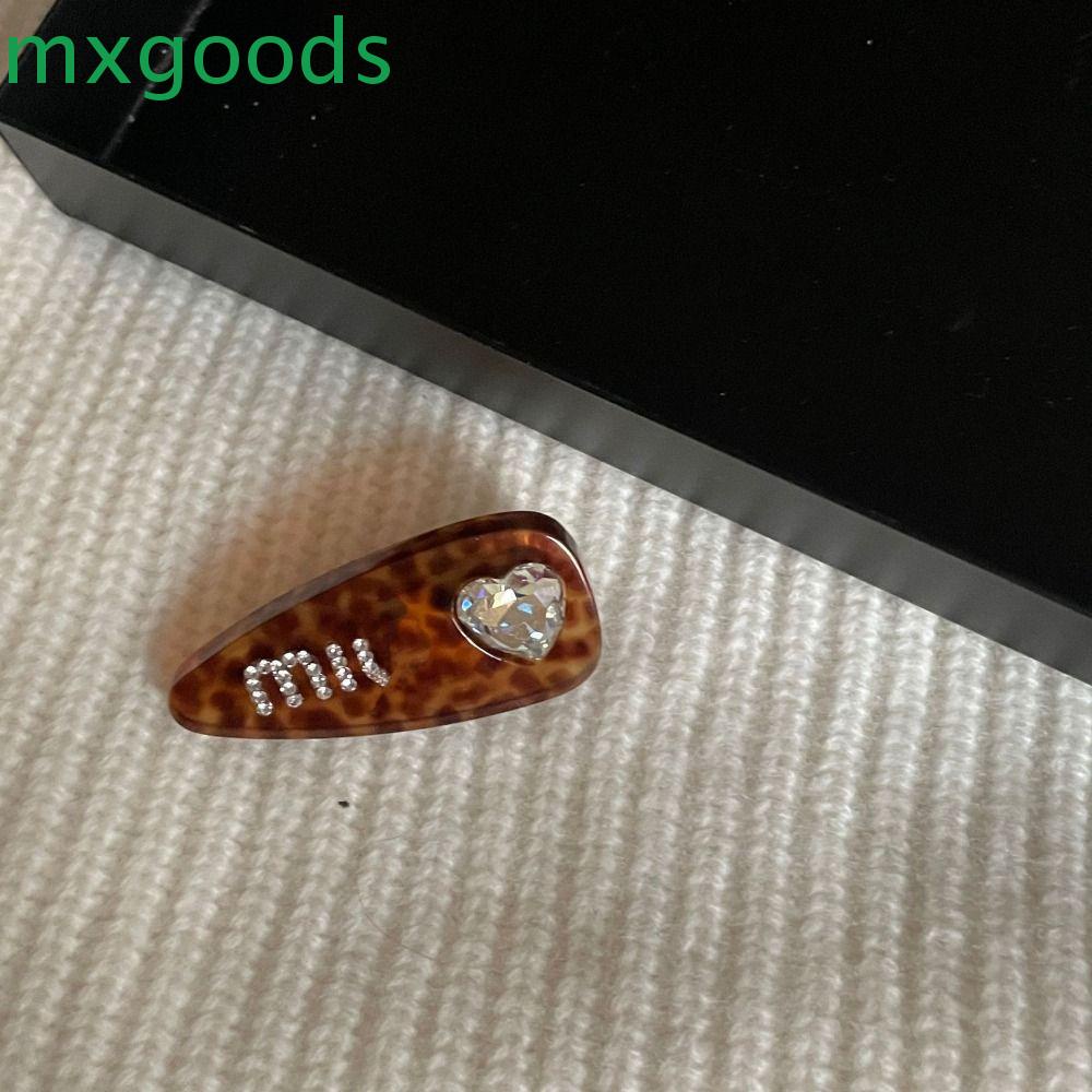 Kẹp Tóc Mỏ Vịt Bằng Đá Cẩm Thạch Axit Acetic Thiết Kế Hình Học Sang Trọng Dành Cho Bạn Nữ MXGOODS