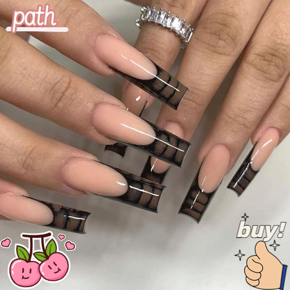 Set 24 Móng Tay Giả Dạng Nhấn DIY Múa Ba Lê