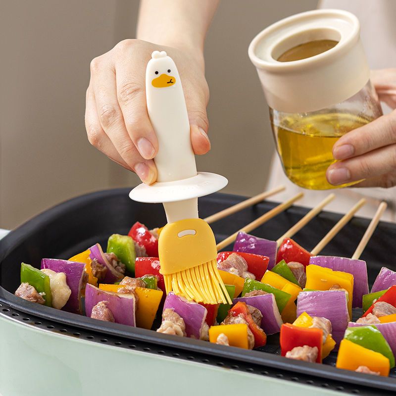 A - LIFE Bình Đựng Dầu Có Cọ Quét Bằng Silicone Chịu Nhiệt Độ Cao