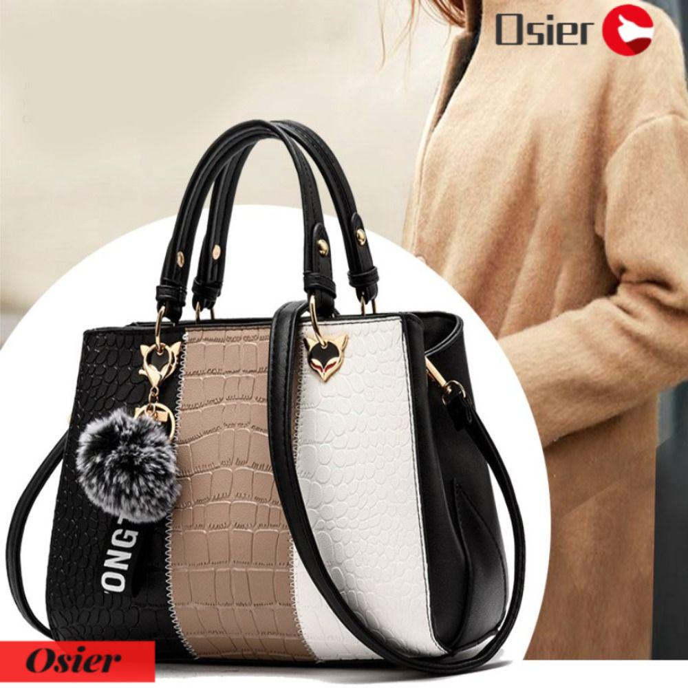 OSIER1 Túi Xách Da Cỡ Lớn Có Khóa Kéo Thời Trang Cho Nữ