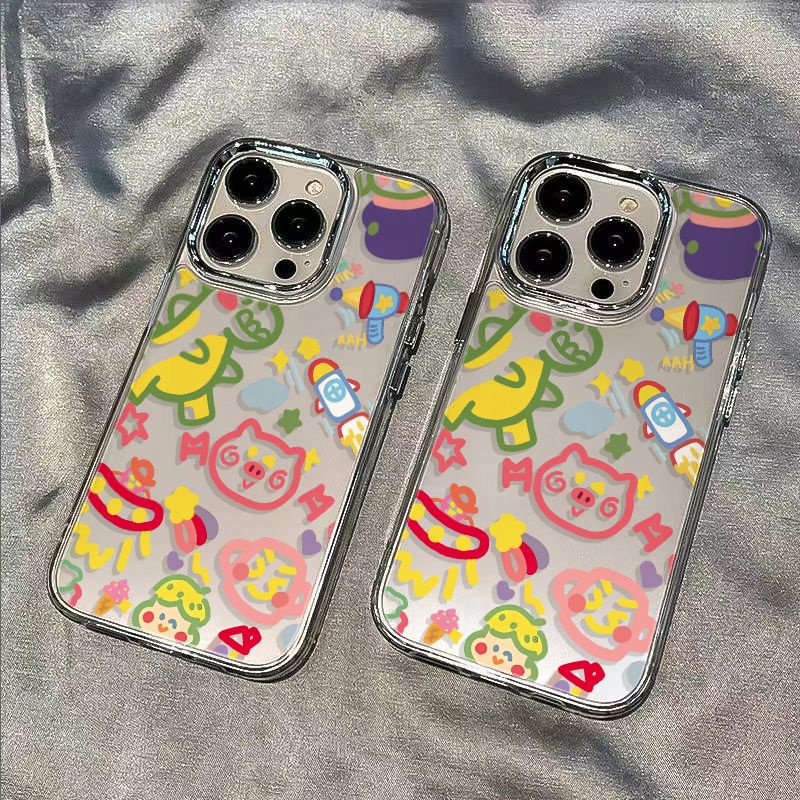 ✅Ốp Điện Thoại Dẻo Họa Tiết Hoạt Hình Phong Cách Graffiti Chống Sốc Cho Iphone12MaxPlus 811 AU8T / 14pro 7 13
