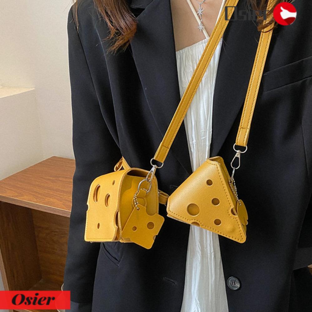 Túi Da PU Đeo Chéo Hình Tam Giác / Vuông Đựng Tai Nghe 1 Món Cho Nữ