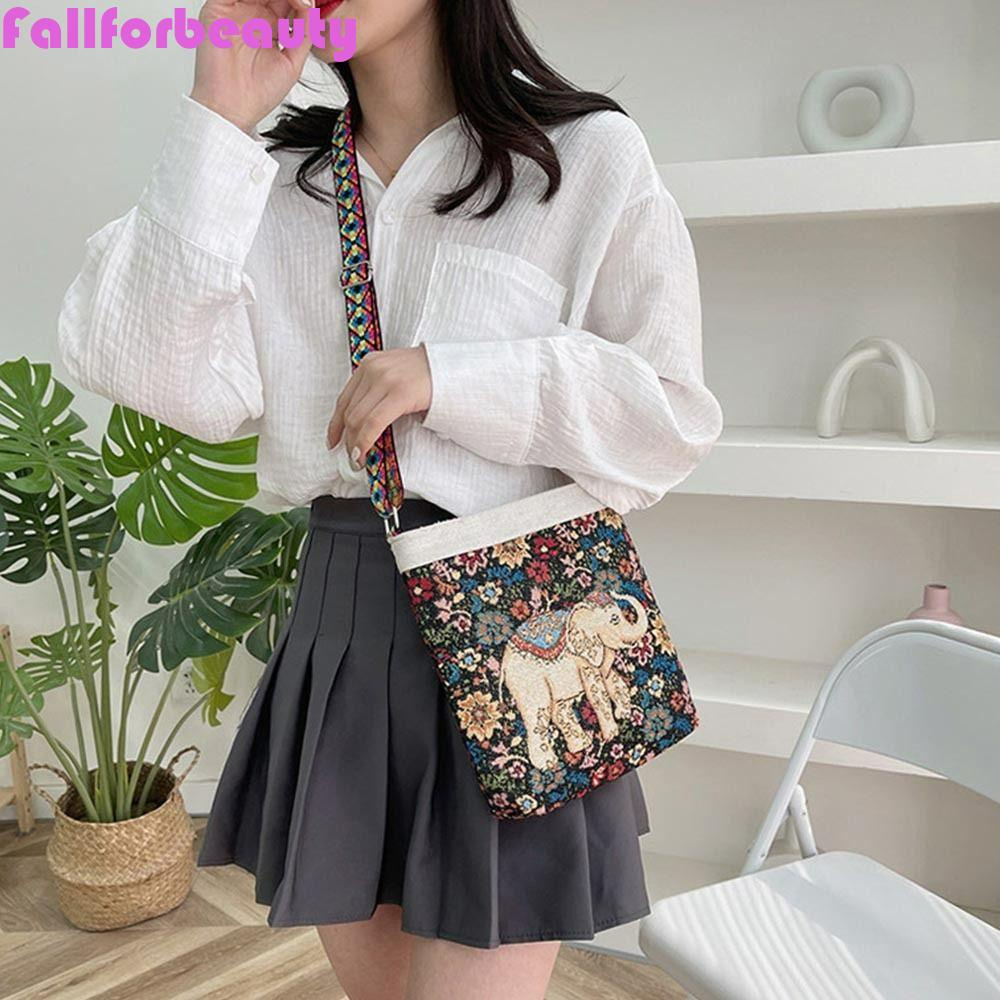 Túi Đeo Chéo Vai Họa Tiết Sọc Vintage Thời Trang Dành Cho Nữ