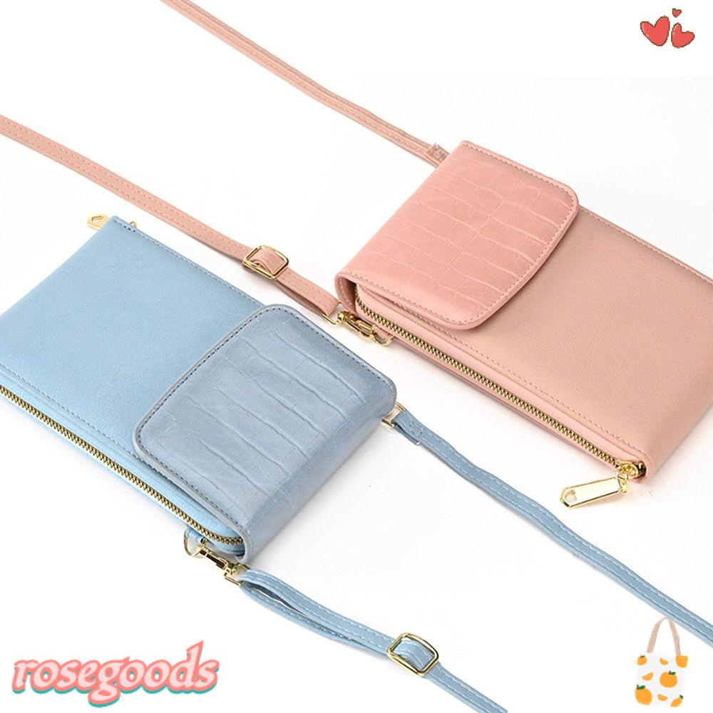 Túi Đeo Vai Đựng Điện Thoại Đa Năng In Hoa Hồng Dễ Thương