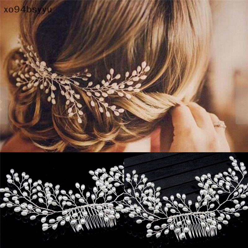 Lược Cài Tóc Cô Dâu xo94bsyyu Đính Ngọc Trai Thủ Công Phong Cách Vintage