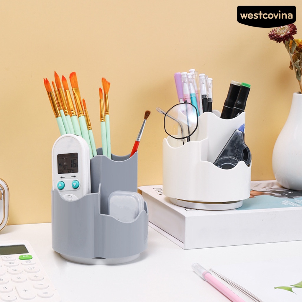 [WSTN]✎Giá Đỡ Cọ Trang Điểm Bằng Nhựa Cỡ Lớn Có Thể Xoay Tiện Dụng