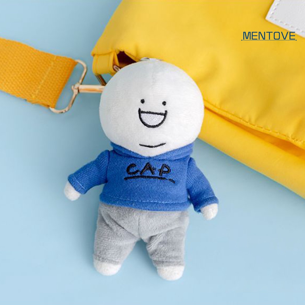 [MT] Búp Bê Nhồi Bông Hoạt Hình 12cm Có Khóa Cài Màu Xanh Dương Dễ Thương Có Thể Thay Đổi Dây Sắt Trang Trí Ba Lô Quà Tặng Cho Cặ